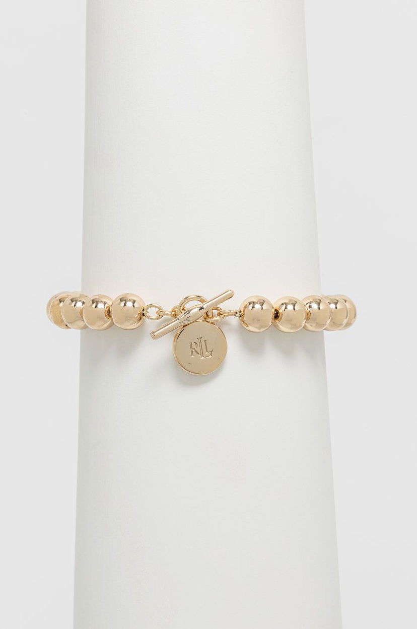 Zapestnica Polo by Ralph Lauren Gold-Tone Beaded Bracelet Kovinski | 60503013.887