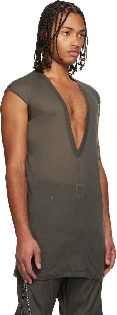 Majica Rick Owens Rick Owens Concordians Dylan Deep V-Neck T-Shirt Črna | RU02E1157 UC, 4