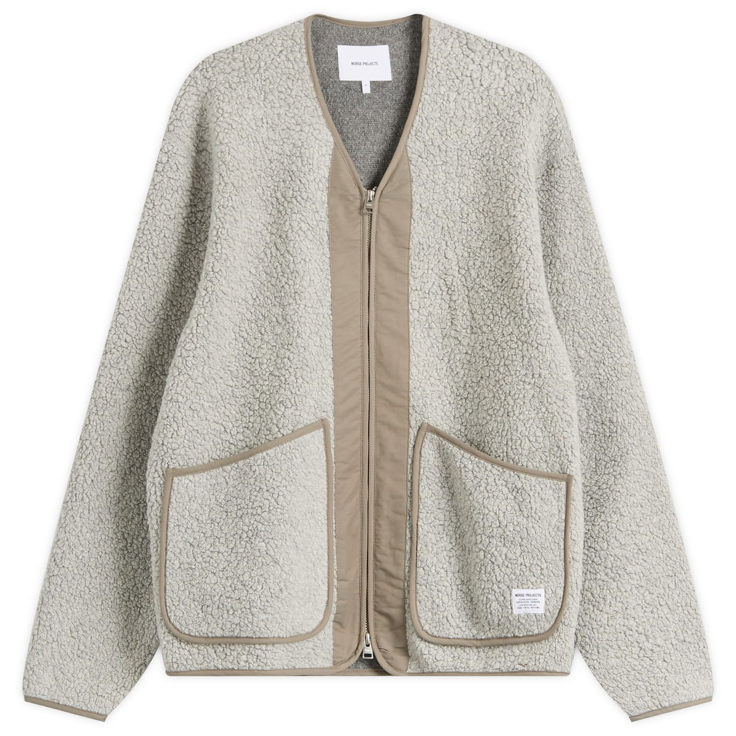 Jakna NORSE PROJECTS Otto Sherpa Wool Fleece Jacket Siva | N55-0647-1500, 0