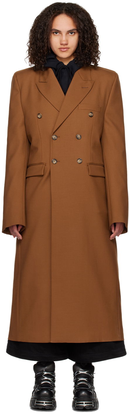 Plašči VETEMENTS VTMNTS Double-Breasted Coat Rjava | VL14CO460X