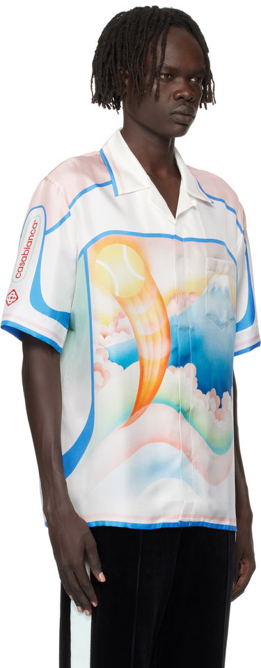 Srajce Casablanca Casablanca Fuji Dream Silk Resort Shirt Bela | MPF25-SH-003-03, 1