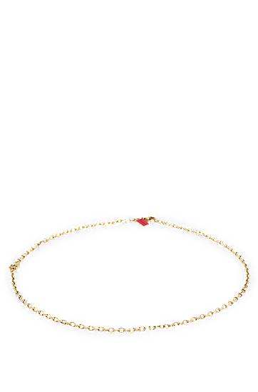 Ogrlica BOSS Chain necklace with stacked-logo plaque Rumena | 50544509