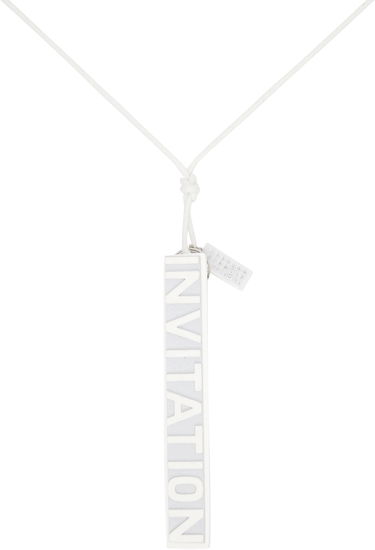 Ogrlica Maison Margiela MM6 Maison Margiela 'Invitation' Pendant Necklace Bela | SM7UU0074 P7352, 1