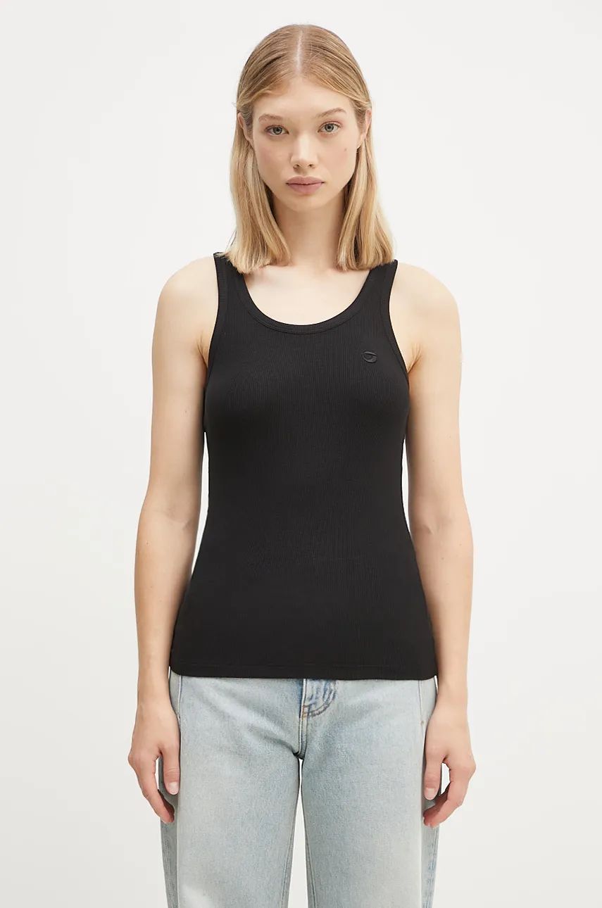 Majica brez rokavov Coperni Rib Logo Tank Top Črna | COPJS12F5006, 0