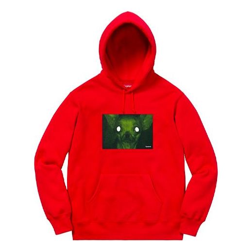 Pulover Supreme Chris Cunningham Chihuahua Hoodie Rdeča | SUP-FW18-843