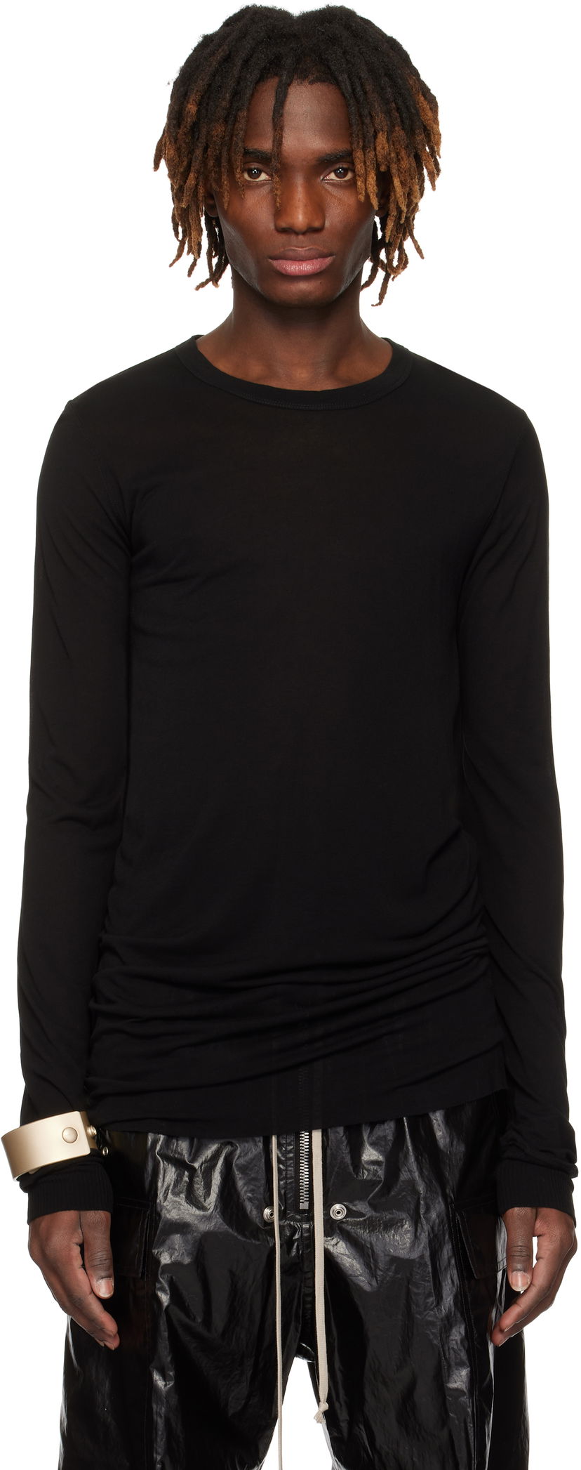 Majica Rick Owens Rick Owens Hollywood Basic Long Sleeve T-Shirt Črna | RU01E5252 JS