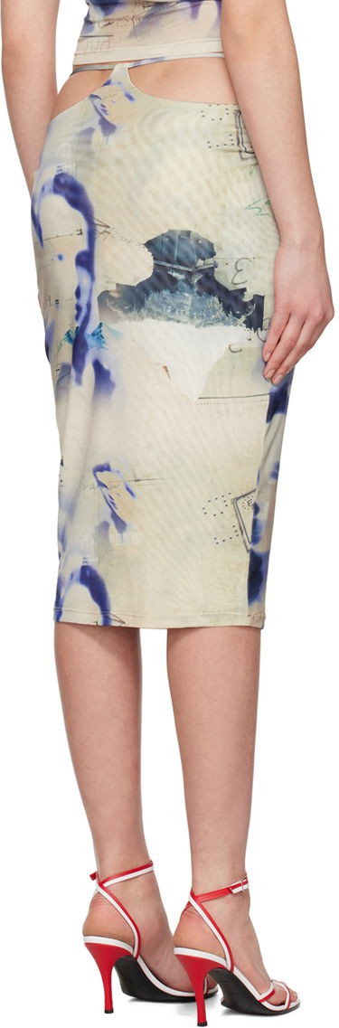 Krila Miaou Miaou Verona Printed Midi Skirt Bež | 4027PM2COR, 2