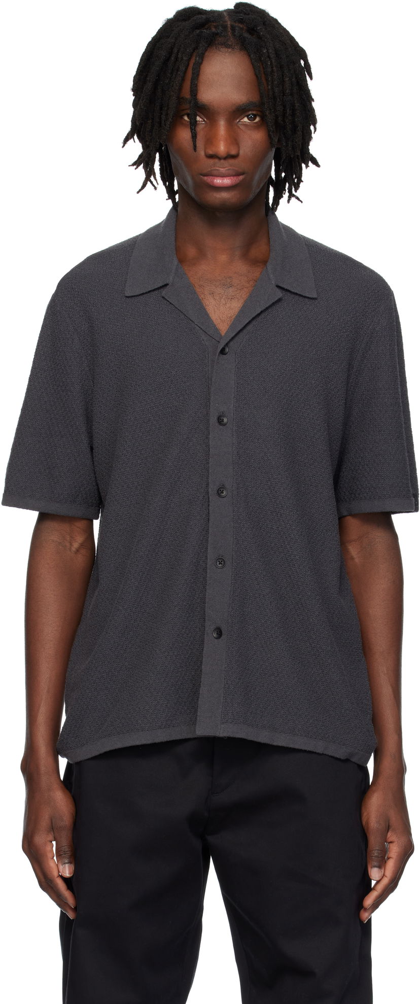 Srajce rag & bone Rag & Bone Avery Zig-Zag Polo Siva | MBS25S036YF36