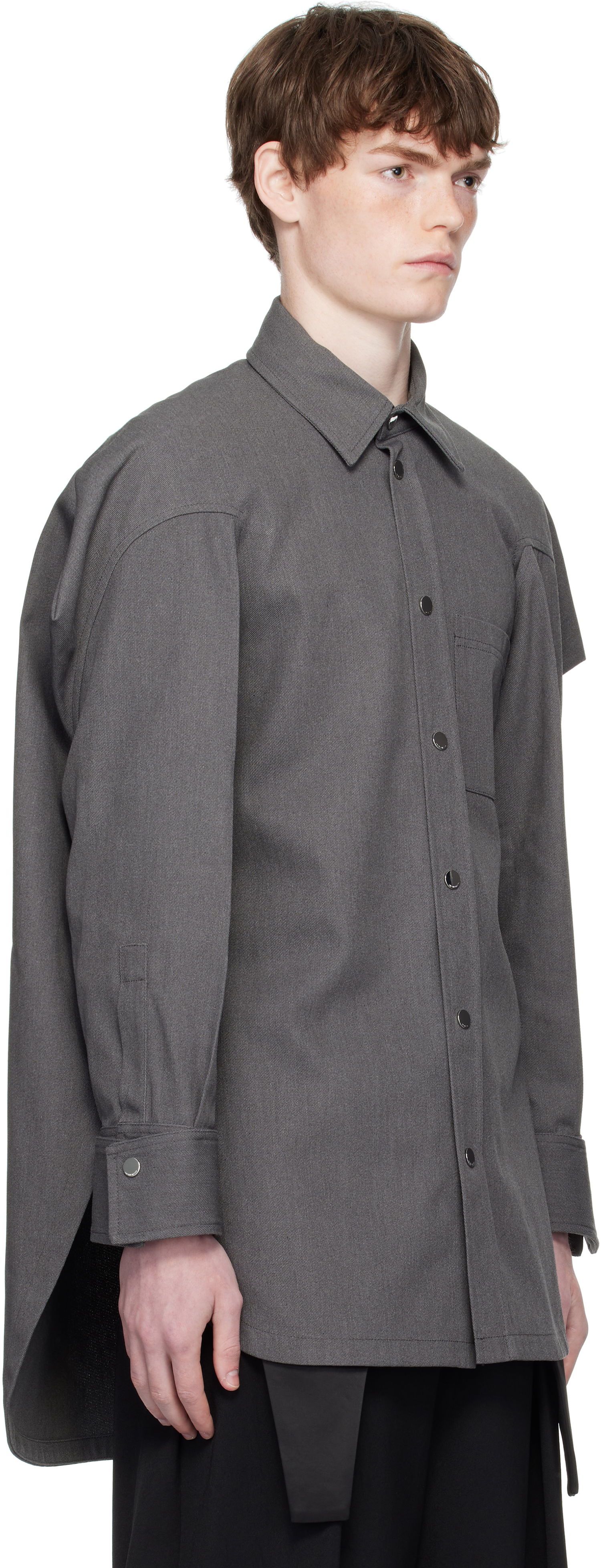 Srajce Jean Paul Gaultier Jean Paul Gaultier Canvas Shirt Siva | 25/03-U-ST024-W008-04, 1
