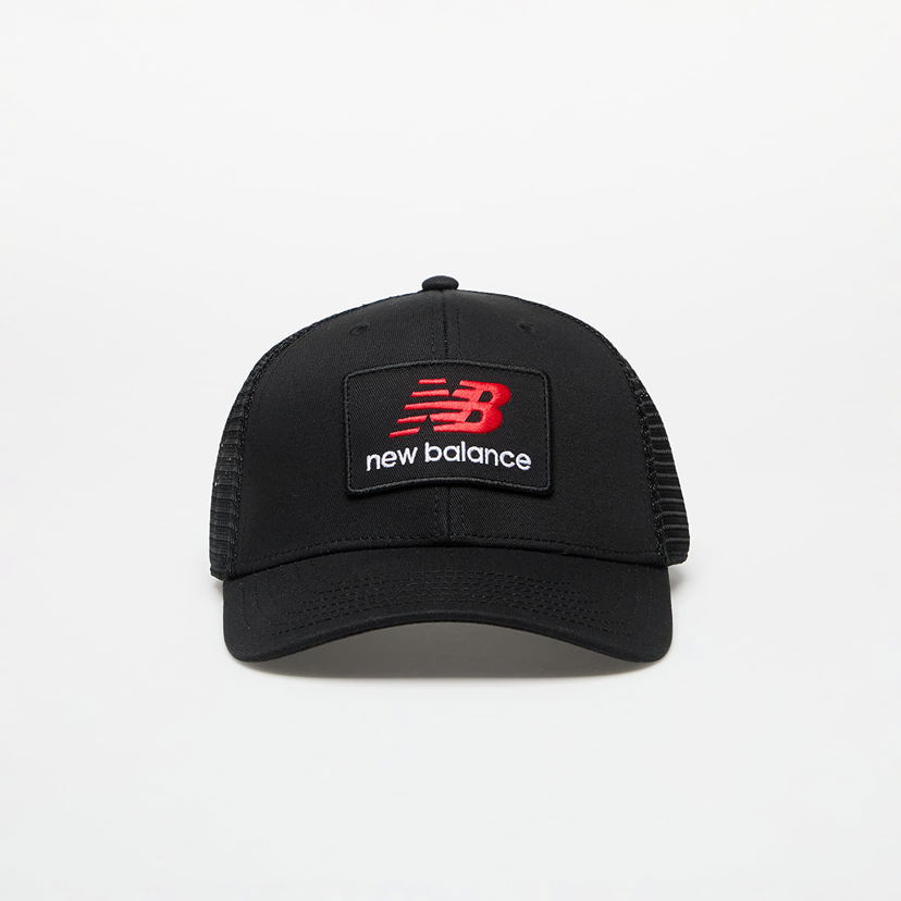 Kapa New Balance New Balance Stacked Patch Logo Trucker Cap Črna | LAH51016BK