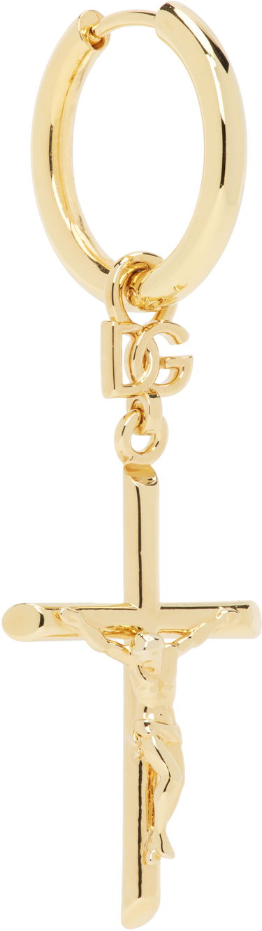 Uhani Dolce & Gabbana Dolce&Gabbana DNA Cross Single Earring Rumena | WEQ1D1W1111, 1