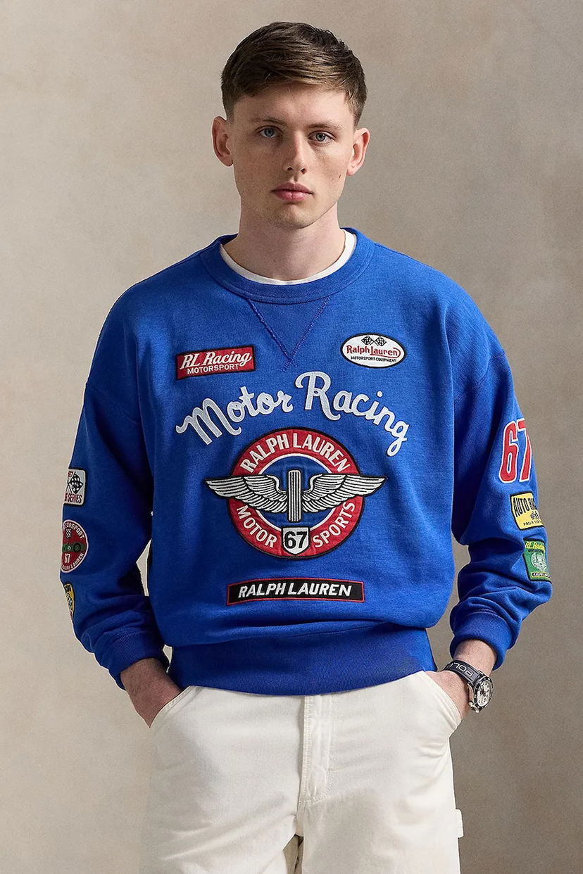 Pulover Polo by Ralph Lauren Polo Ralph Lauren Long Sleeve Fleece Sweatshirt Modra | 710972338
