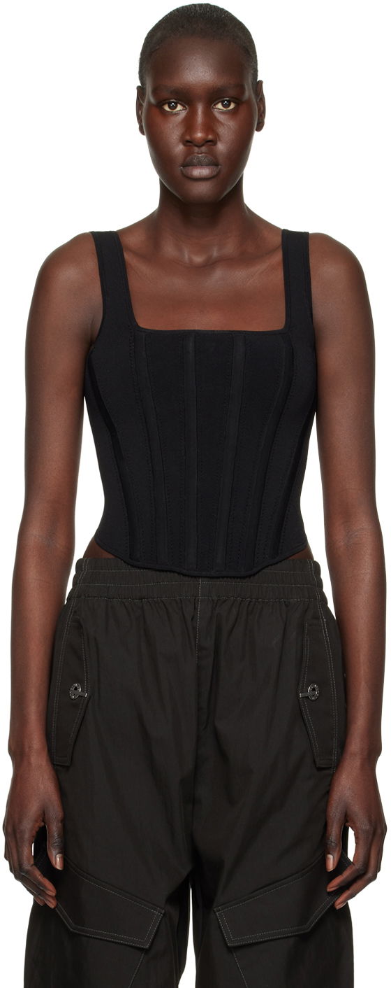 Bodi Dion Lee Corset Tank Top Črna | A7373R22