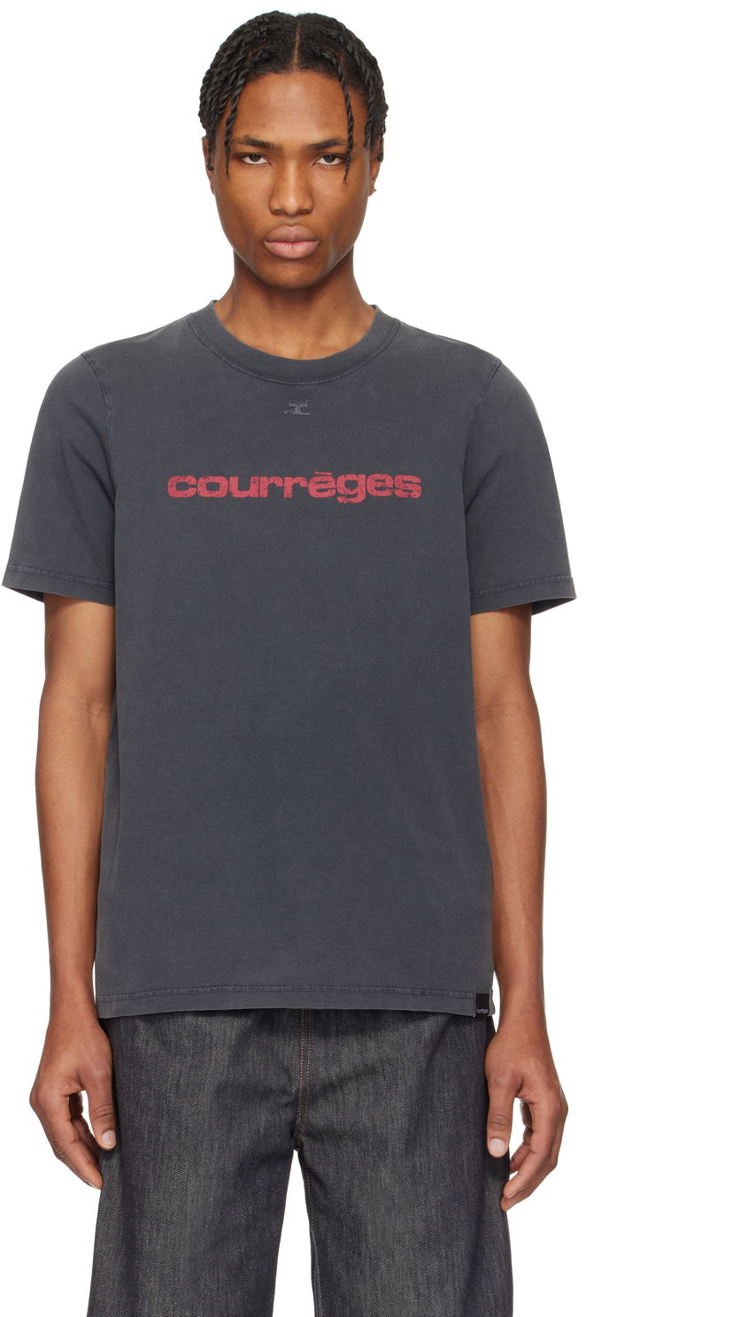 Majica Courrèges Courrèges 'AC' Printed Stone T-Shirt Siva | 125JTS008JS0109