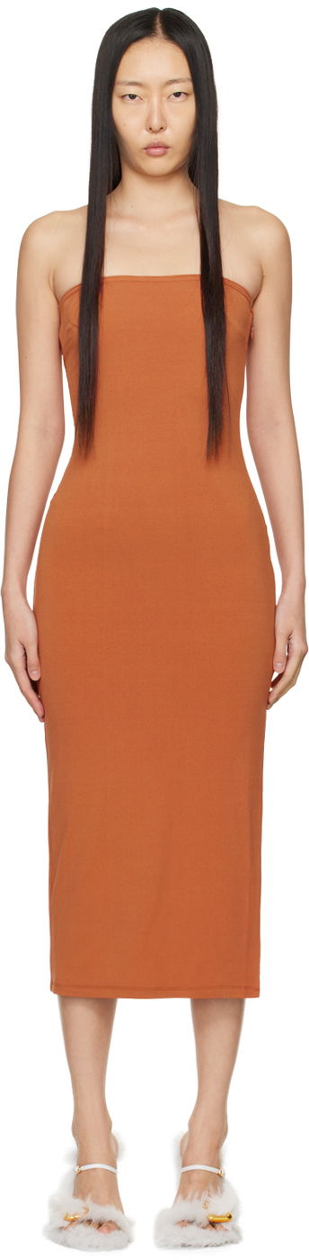 Obleke Miaou Miaou Lila Midi Dress Oranžna | 5025VISCRI