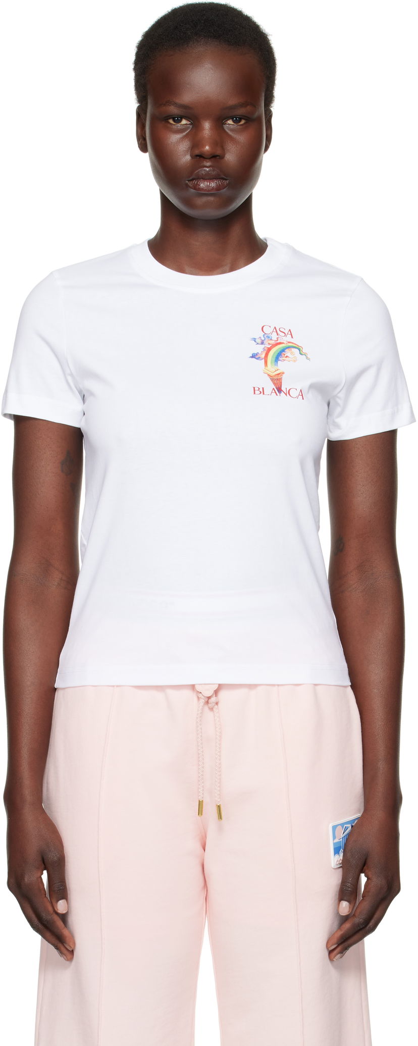 Majica Casablanca Nature Teacher Graphic T-Shirt Bela | WPS25-JTS-020-02