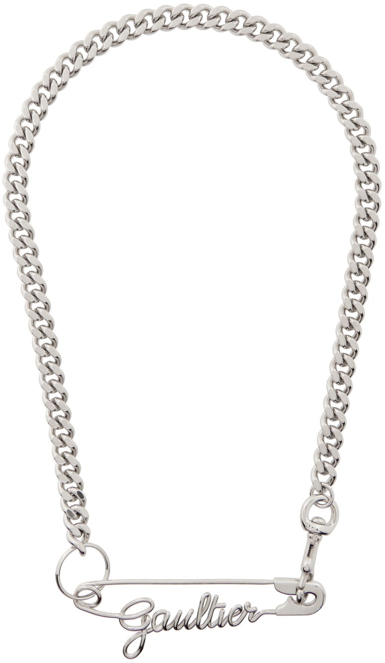 Ogrlica Jean Paul Gaultier Gaultier Safety Pin Chain Necklace Kovinski | 21/04-U-CO002-X006-91