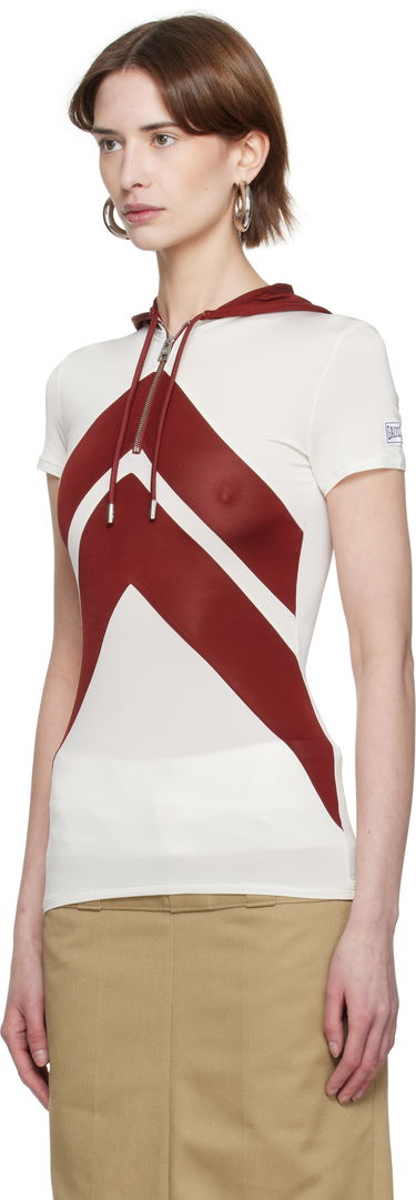 Pulover Jean Paul Gaultier Jean Paul Gaultier 'The Chevrons' Hooded Top Rdeča | 25/33-F-TS109P-J084-0128, 3
