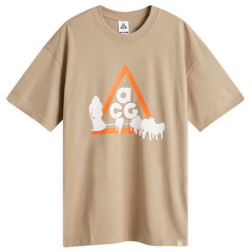 Majica Nike ACG OC Dog Sled T-shirt in Khaki, Size Large | END. Clothing Bež | FZ5277-247