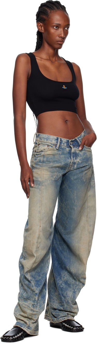 Majica brez rokavov Vivienne Westwood Vivienne Westwood Cropped Rib Tank Top Črna | 1G010011-J009C-, 3