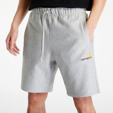 Kratke hlače Carhartt WIP American Script Sweat Short Grey Heather Siva | I031685.V6XX, 1