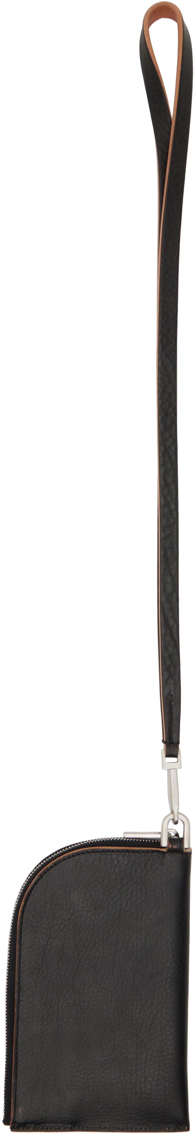 Denarnica Rick Owens Rick Owens Concordians Leather Neck Wallet Črna | RA02E0711 LGET, 1