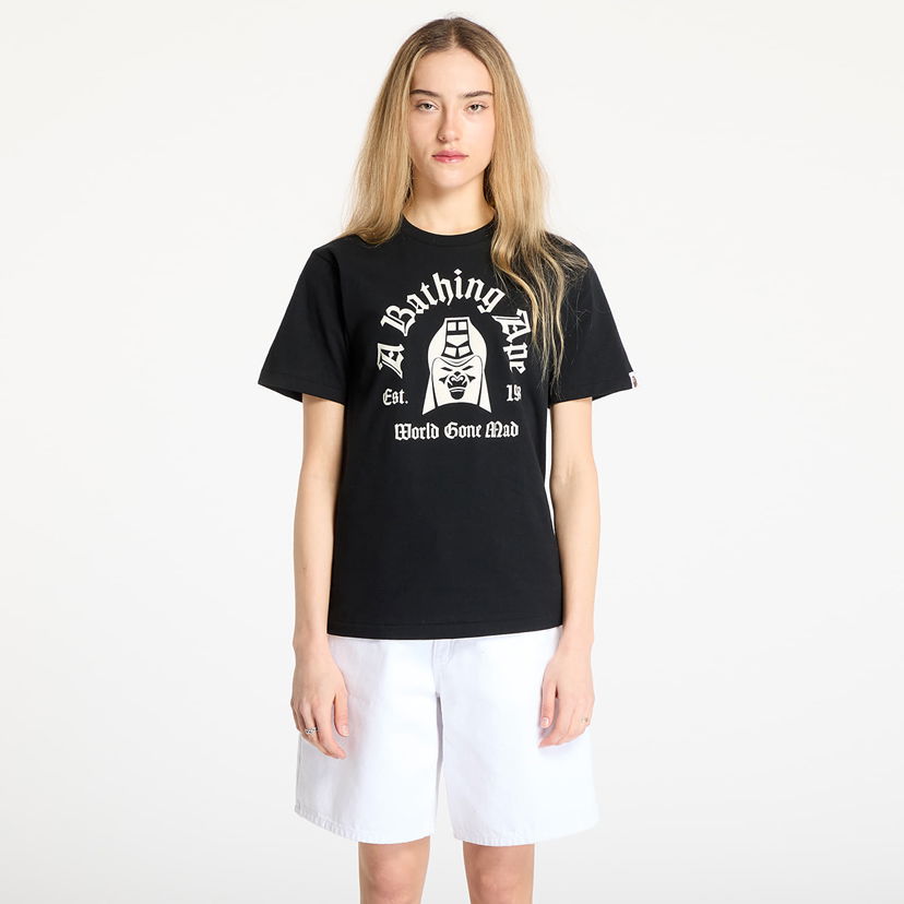 Majica BAPE A BATHING APE Mad General College T-Shirt Črna | 001TEL301059MBLK