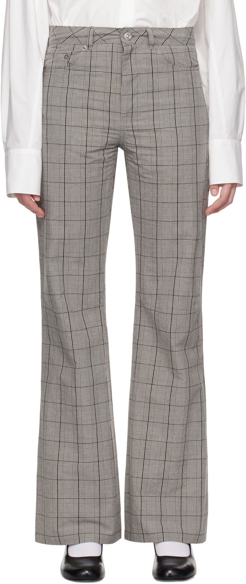 Hlače OUR LEGACY Our Legacy Moto Cut Flare Trousers Siva | W4244MBO