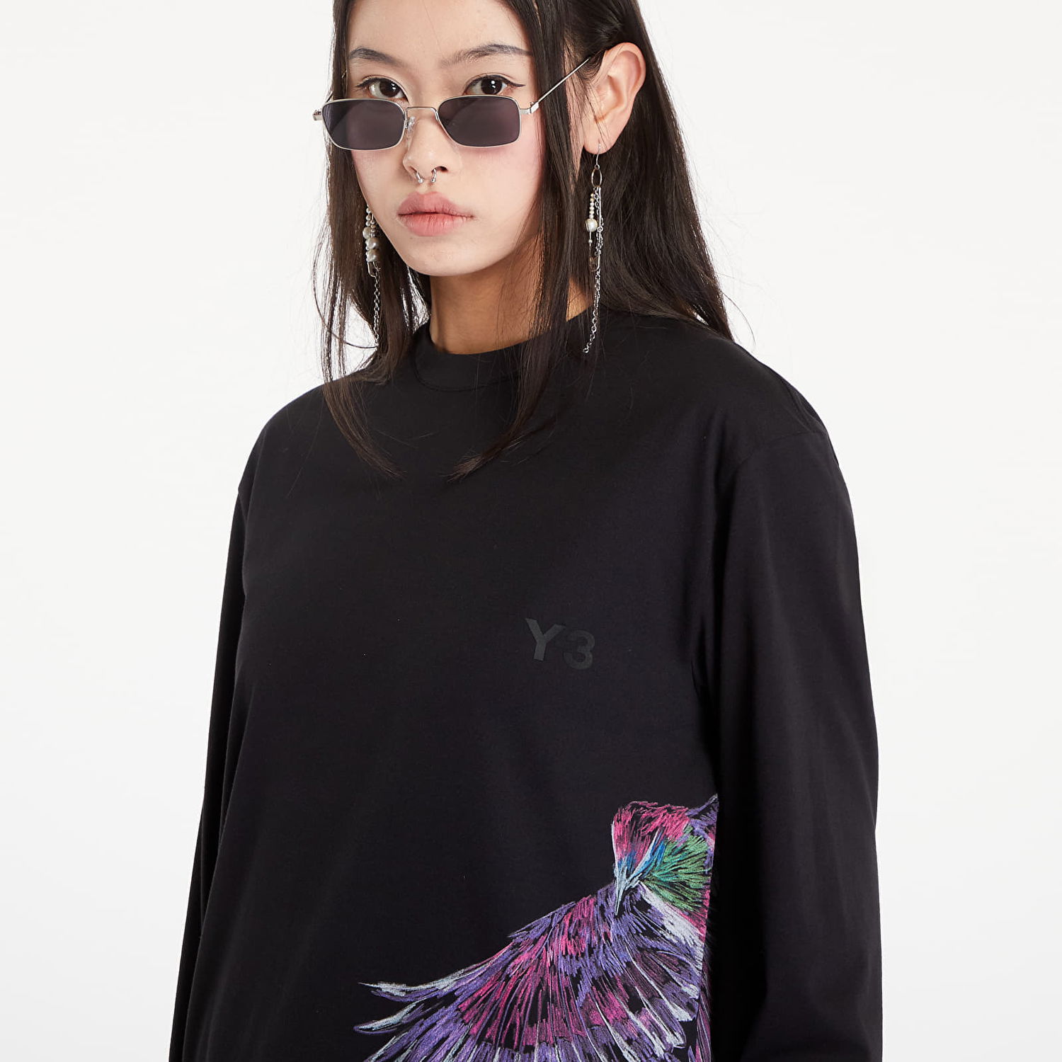Majica Y-3 Graphic Long Sleeve Tee UNISEX Črna | IX5037, 1