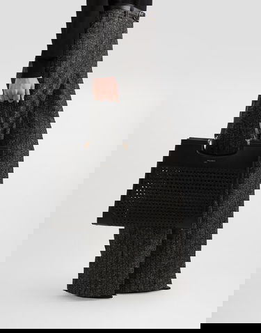 Tote bag Dolce & Gabbana Dolce & Gabbana Sicily Tote Bag with Straw and Calfskin Weave Črna | BB7727B9S678B956, 1