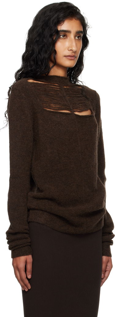 Pleteni pulover Rick Owens Rick Owens Concordians Long Sleeve Sweater Črna | RP02E4601 KGRIDP, 4