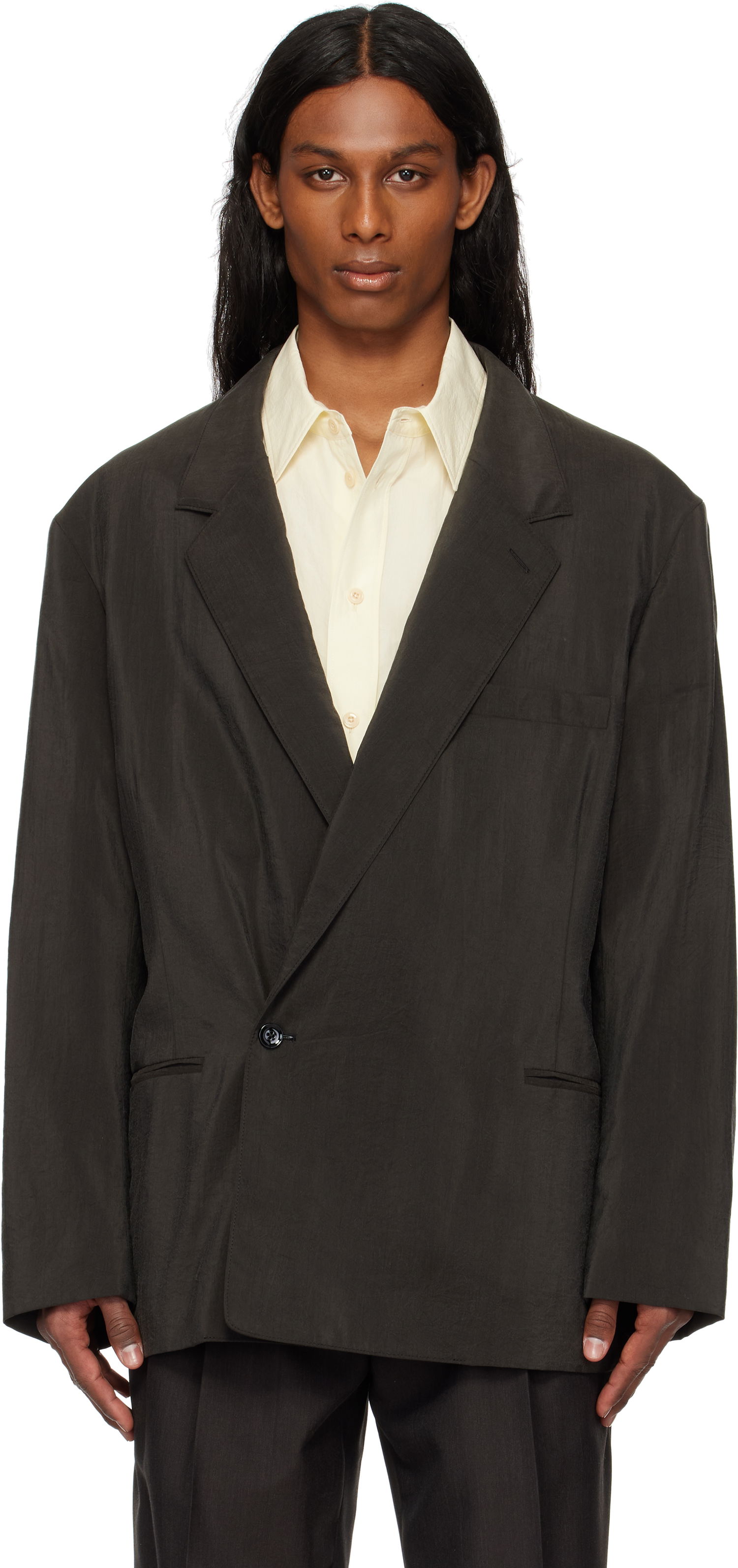 Jakna LEMAIRE Lemaire Soft Double-Breasted Blazer Črna | JA1076 LF1308, 0