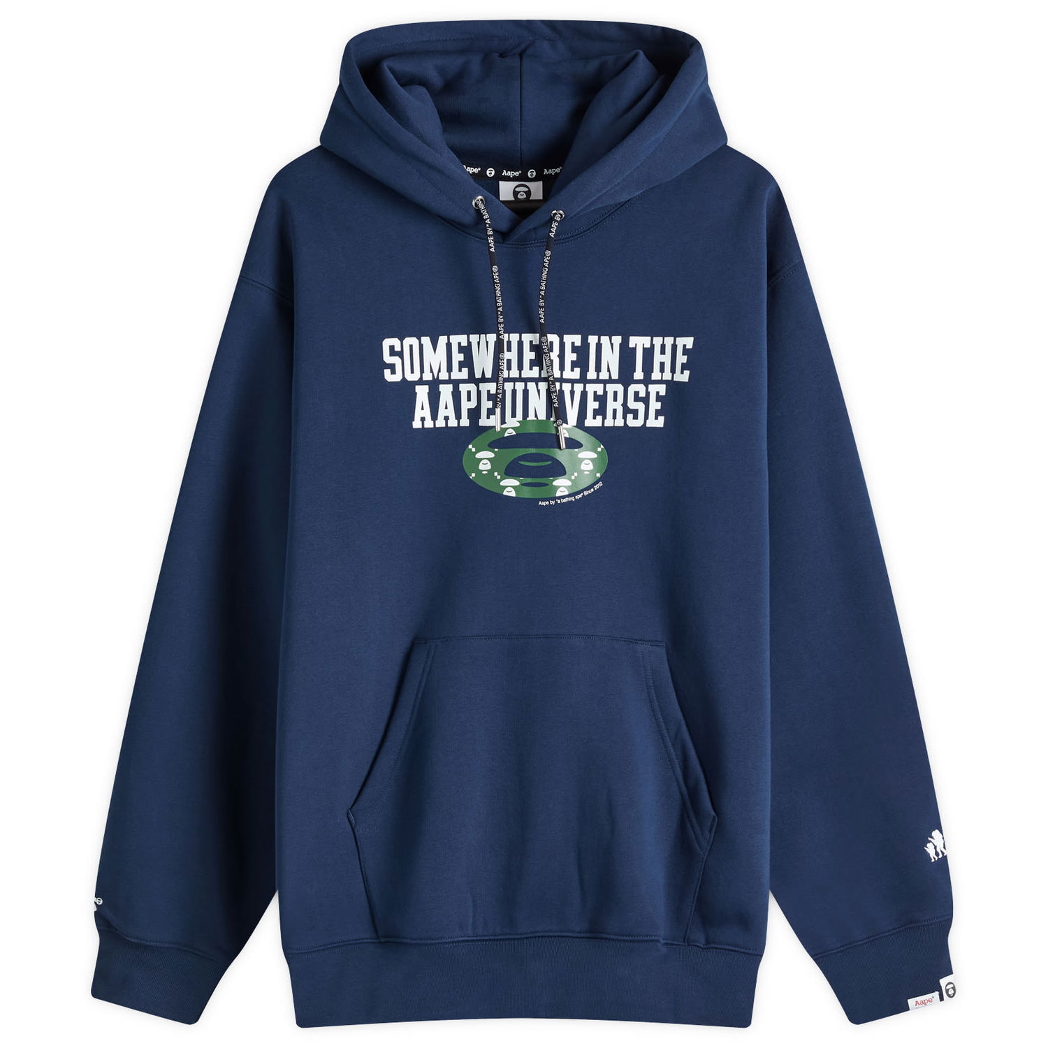 Pulover AAPE by A Bathing Ape AAPE Monogram Hoody Mornarica | AAPSWMB342XXNNYX, 1