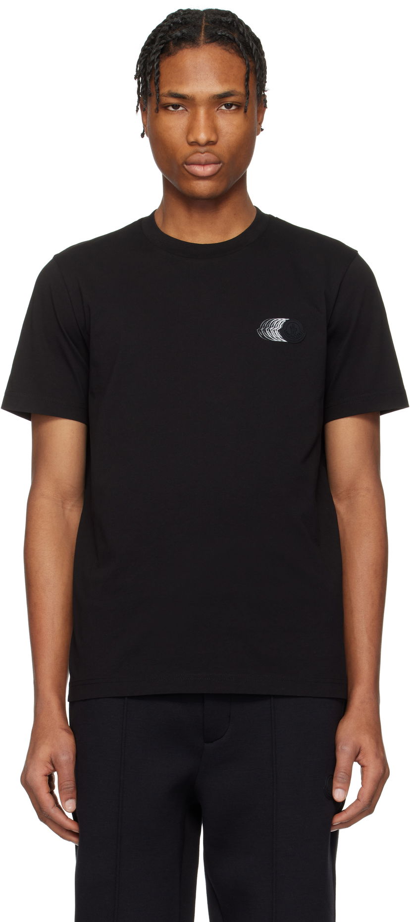 Majica Moncler Moncler Faded Logo Cotton T-Shirt Črna | K10918C0002889A17