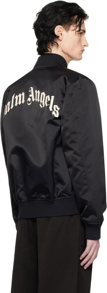 Bomber jakna Palm Angels Black Bomber Jacket With Logo Patch Črna | PMEH033S25FAB0011010, 2
