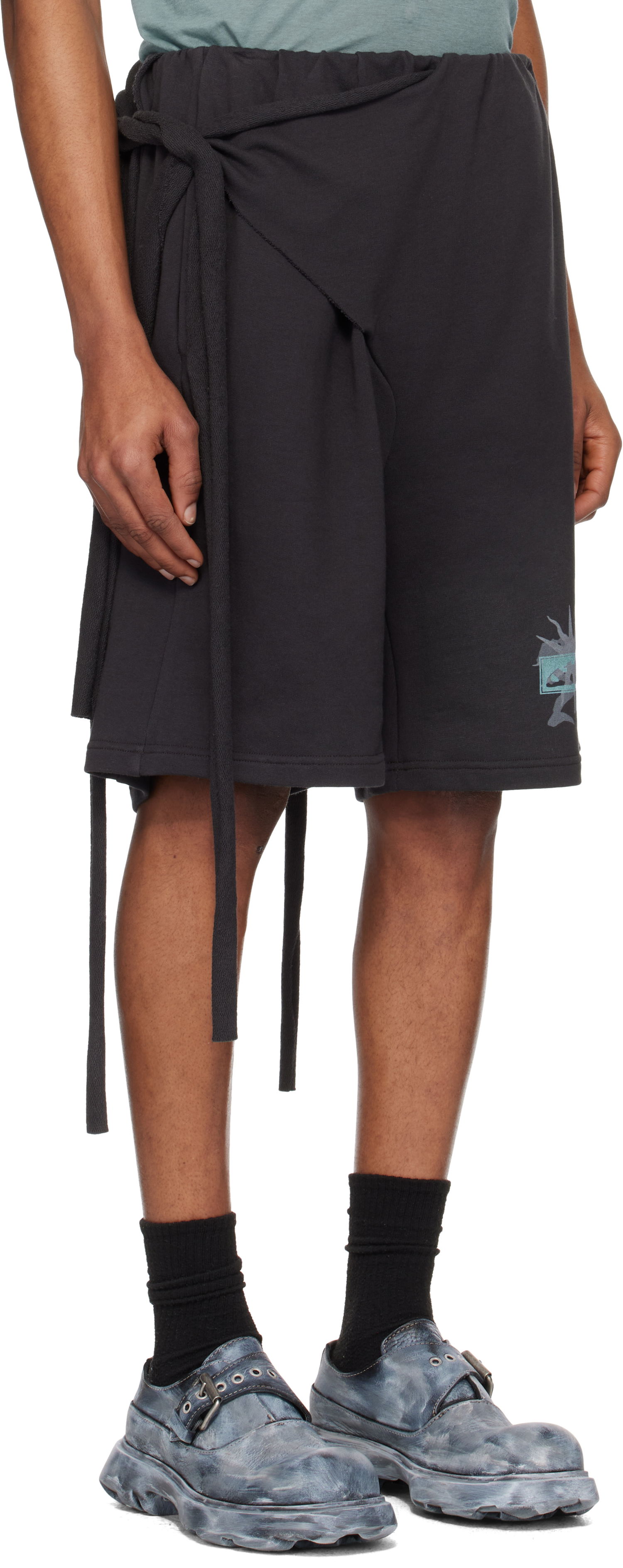 Kratke hlače Ottolinger Ottolinger Wrap Track Shorts Črna | 115-200915-01, 1
