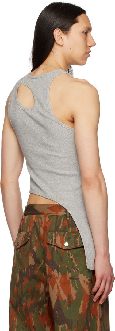 Majica brez rokavov Dion Lee Cutout Asymmetric Tank Top Siva | C3129S23, 2