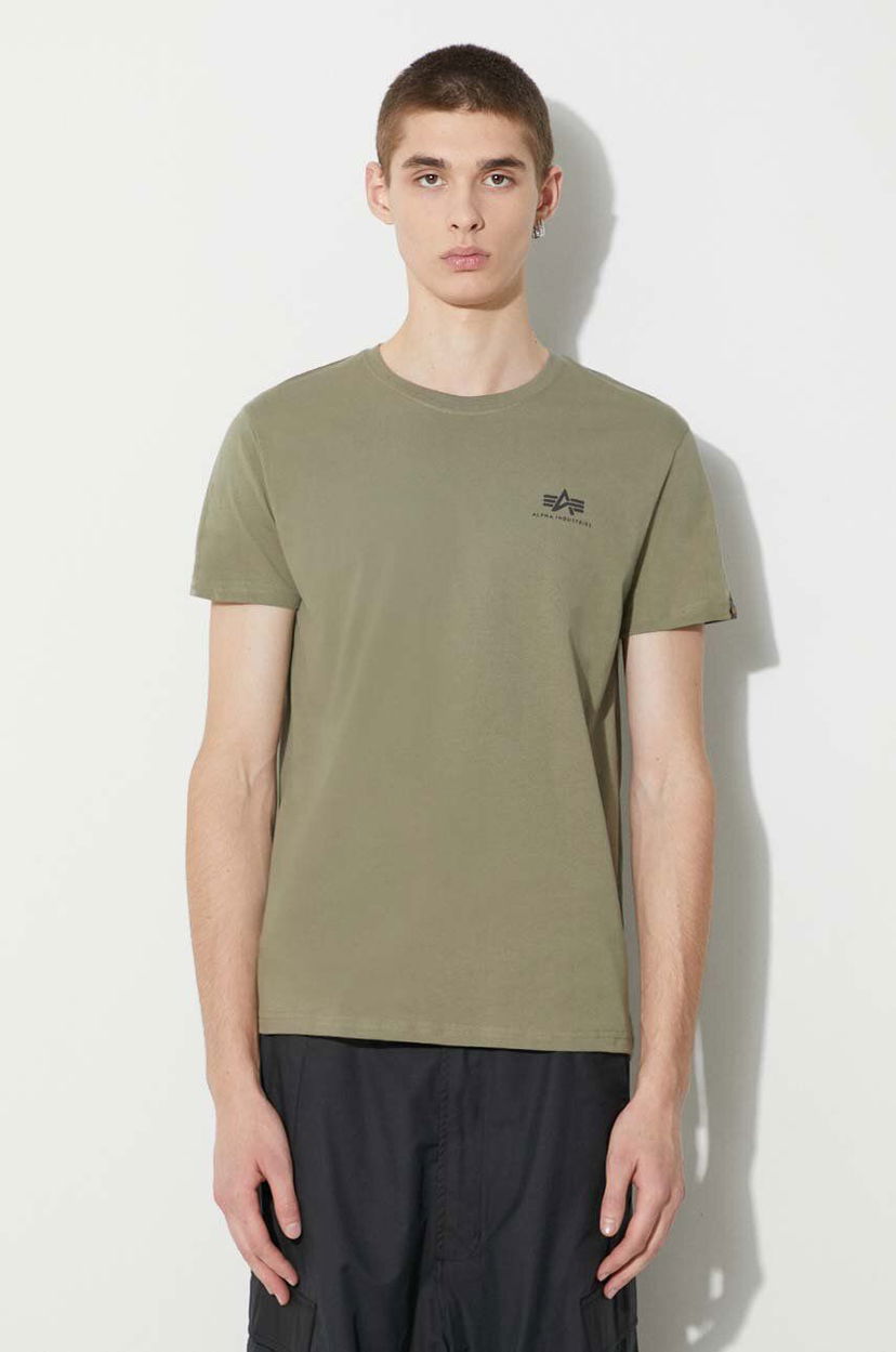 Majica Alpha Industries Basic Small Logo T-Shirt Zelena | 188505.11