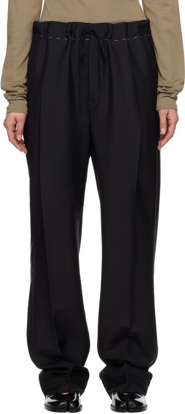 Hlače Maison Margiela Maison Margiela Wool Mohair Drawstring Trousers Črna | S51KA0602 M35301, 0