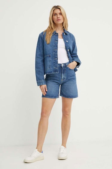 Kratke hlače Samsoe Samsoe Samsoe Samsoe SASHELLY High Waist Shorts Modra | F24200011, 1