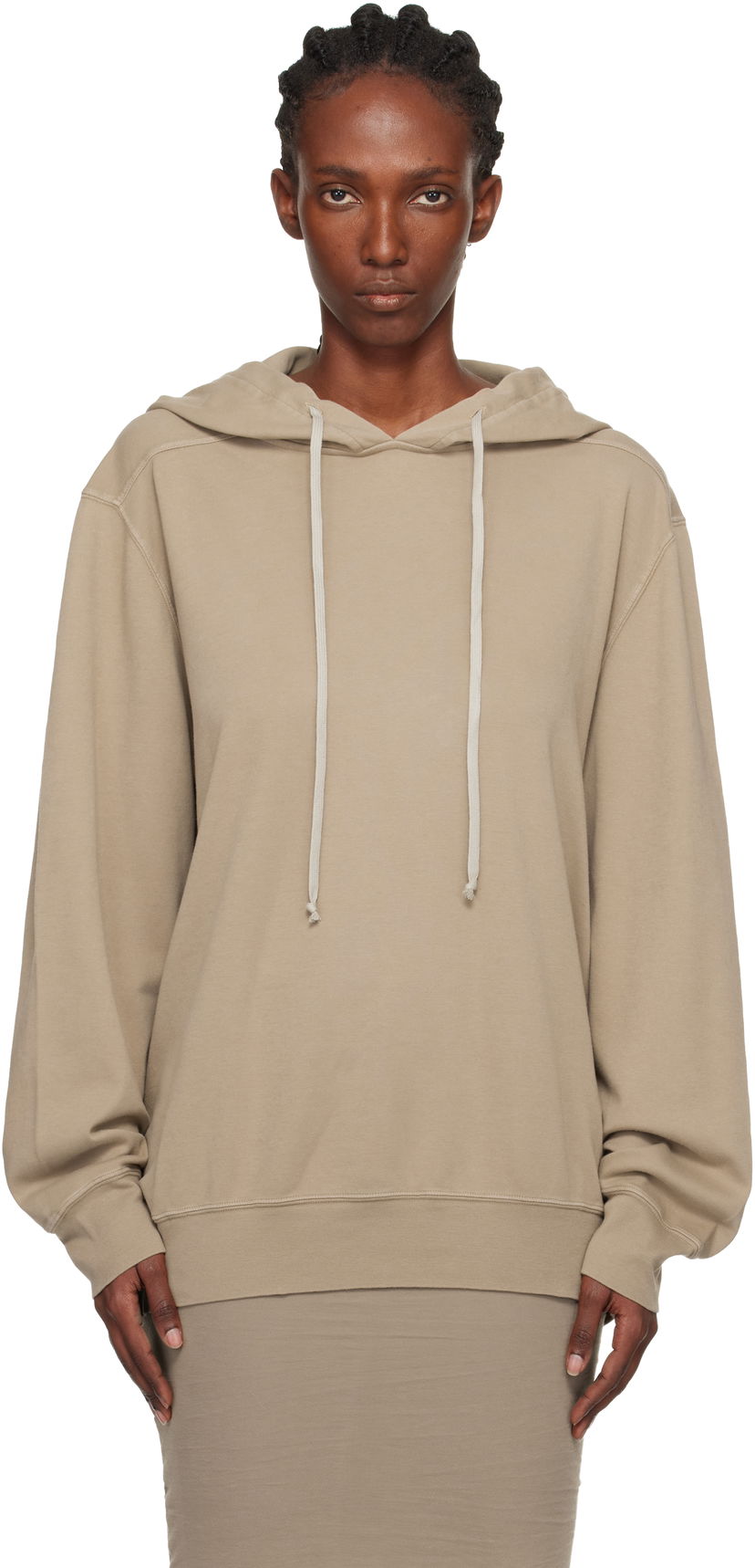 Pulover Rick Owens Concordians Oversized Hoodie Bež | DS02E7241 JDBP