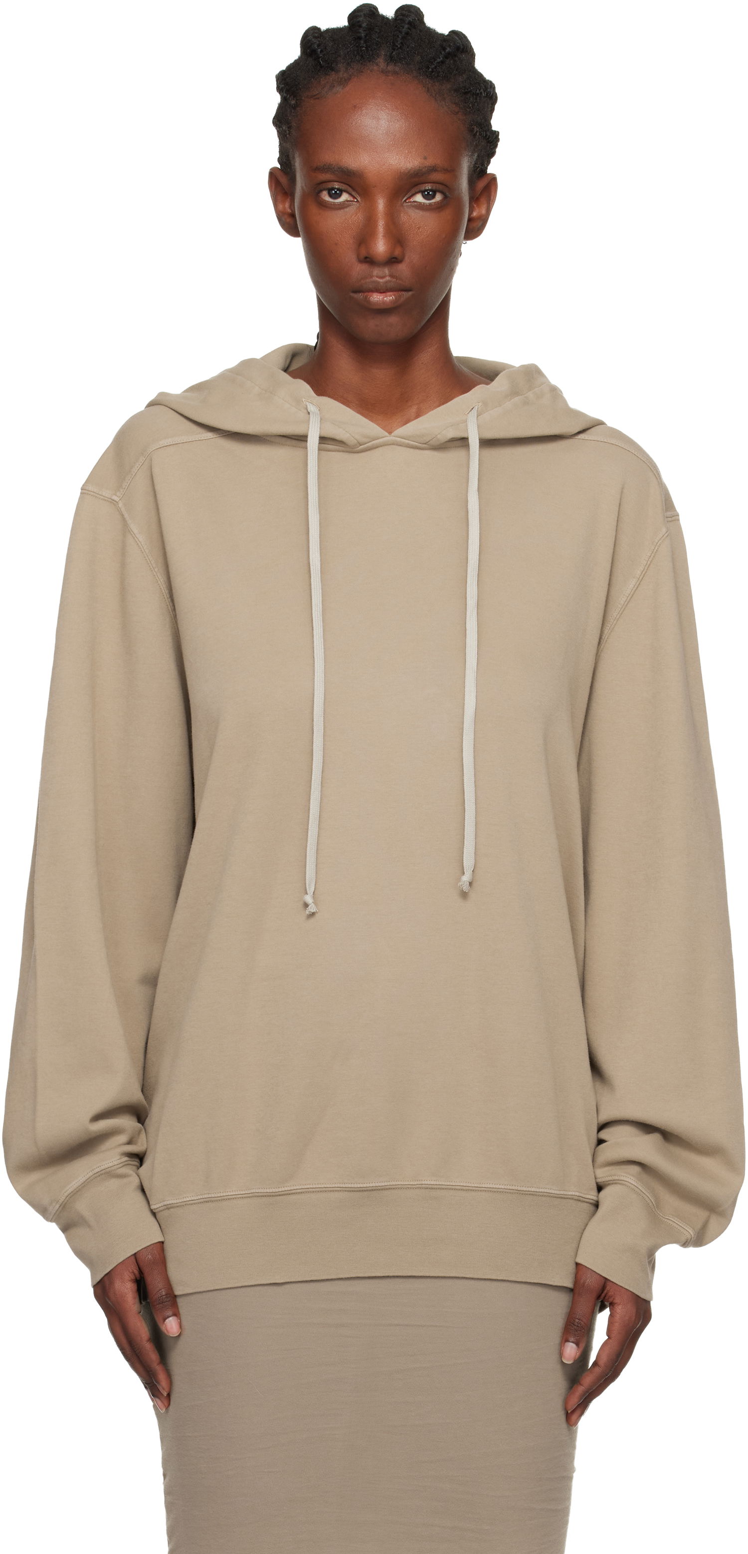 Pulover Rick Owens Concordians Oversized Hoodie Bež | DS02E7241 JDBP, 0