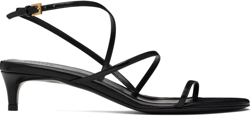 Modni dodatki Khaite KHAITE Loop Kitten Heel Sandals Črna | F3076-920