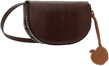 Torbice za okoli pasu Stella McCartney Scale-Embossed Frayme Shoulder Bag With Apple Charm Rjava | 7B0092WP0426, 2
