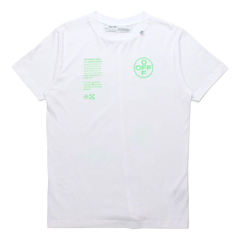 Majica Off-White Fluorescence Alphabet Print T-Shirt Bela | OMAA027R201850060145