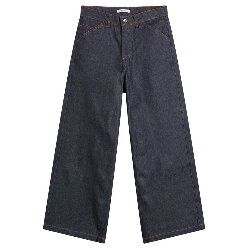 Kavbojke YMC YMC Courtney Wide Leg Jeans Modra | Q4ZAG-40