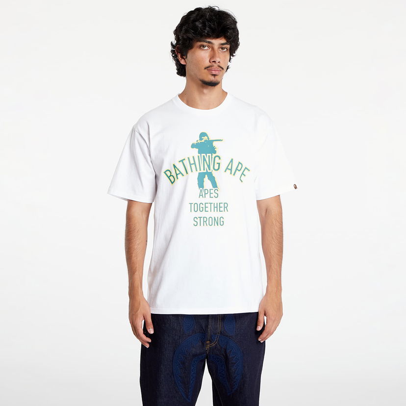 Majica BAPE A BATHING APE Soldier Ats Tee White Bela | 001TEK301056M WHT