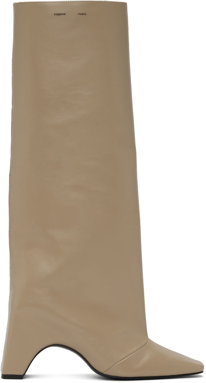 Oblačila Coperni Coperni Bridge Tall Boots Bež | COPSH03F6012