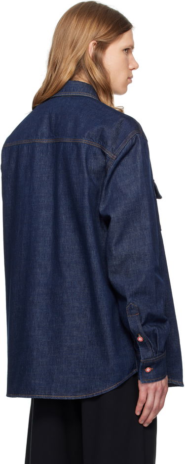 Srajce Casablanca Casablanca Logo Embroidery Denim Shirt Modra | MPF25-SH-189-01, 2