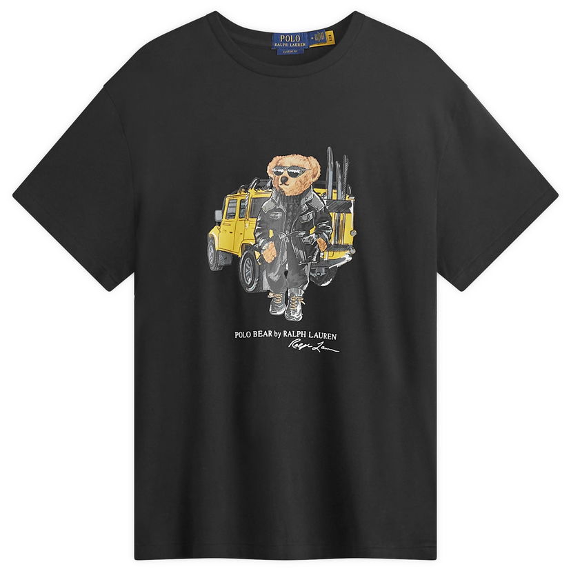 Majica Polo by Ralph Lauren Black Defender Bear Graphic T-Shirt Črna | 710854497043